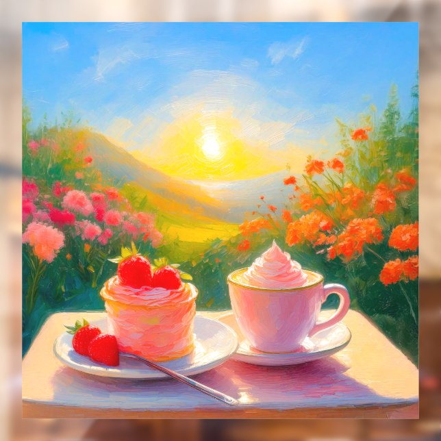 Der süßeste Nachmittag des Tages Fensteraufkleber (Blatt 2)