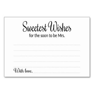 Der süßeste Wunsch nach einer baldigen Frau-Advice Tischnummer