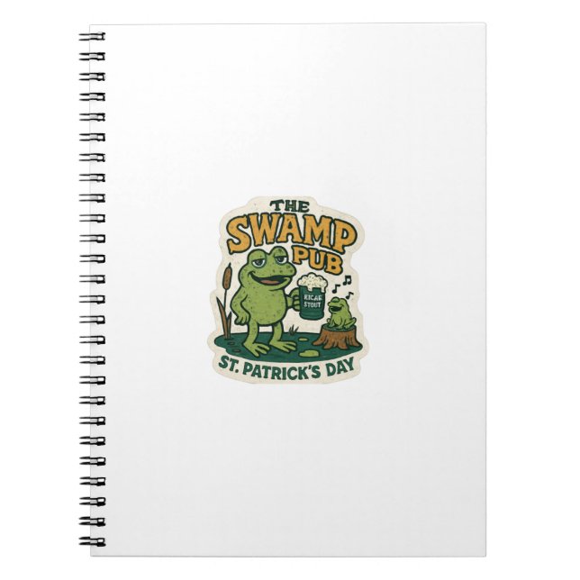 Der Swamp Pub Frosch St.Patrick's Day Notizblock (Vorderseite)