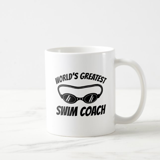 Der Swim-Trainerkaffee-Tassengeschenk der Welt Kaffeetasse (Rechts)