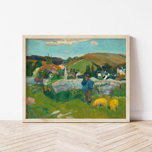 Der Swineherd   Paul Gauguin Poster