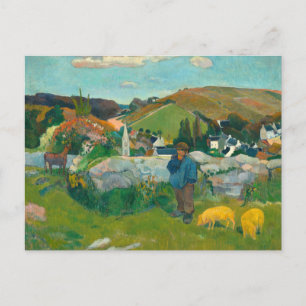 Der Swineherd   Paul Gauguin Postkarte