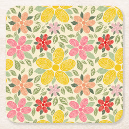 Der Swirl Garden Coaster Rechteckiger Pappuntersetzer