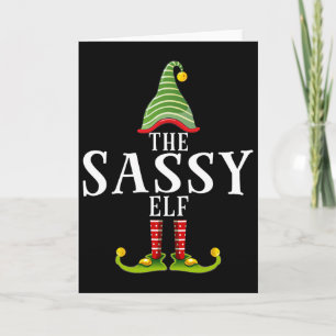 Der Sy Elf lustige passende Pyjama Weihnachten Karte