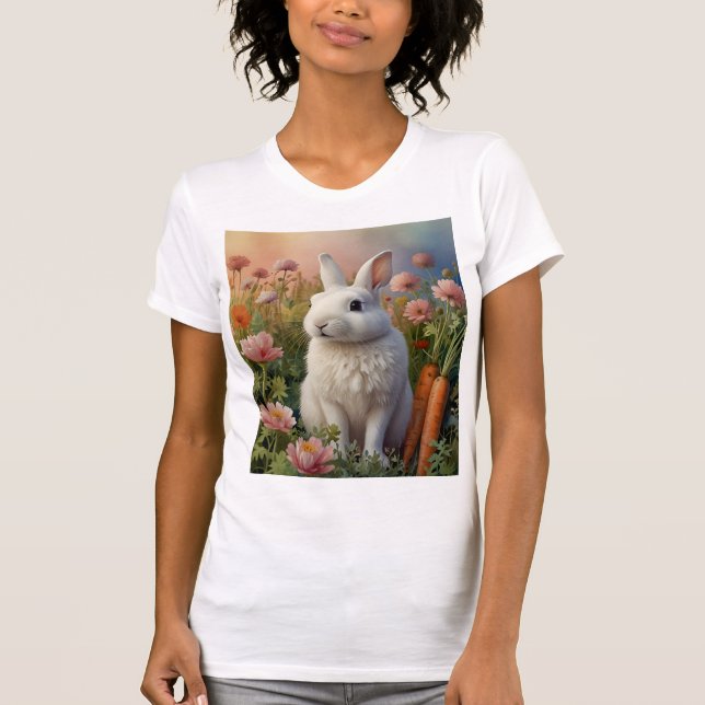 Der T - Shirt Blossom Bunny & Carrot (Vorderseite)