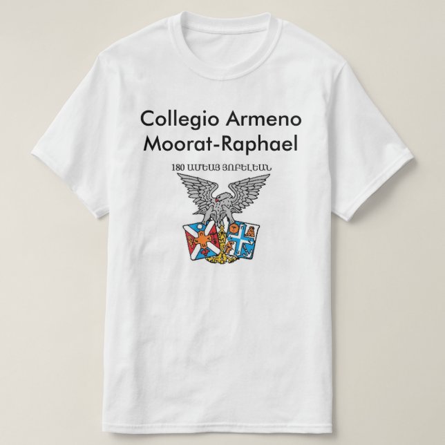 Der T - Shirt Collegio Armeno Moorat-RAPHAEL (Design vorne)