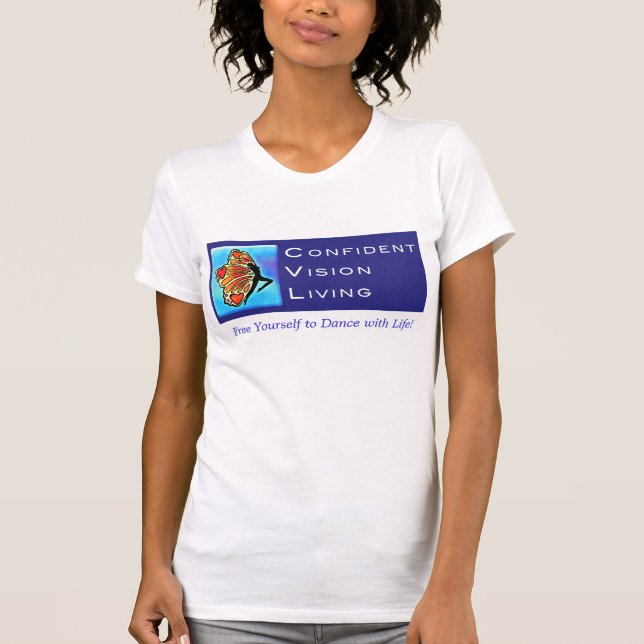 Der T - Shirt CVL Blau-Logo Frauen (Vorderseite)