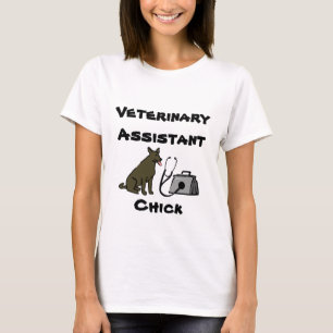 Der T - Shirt der behilflichen Küken-Veterinärfr