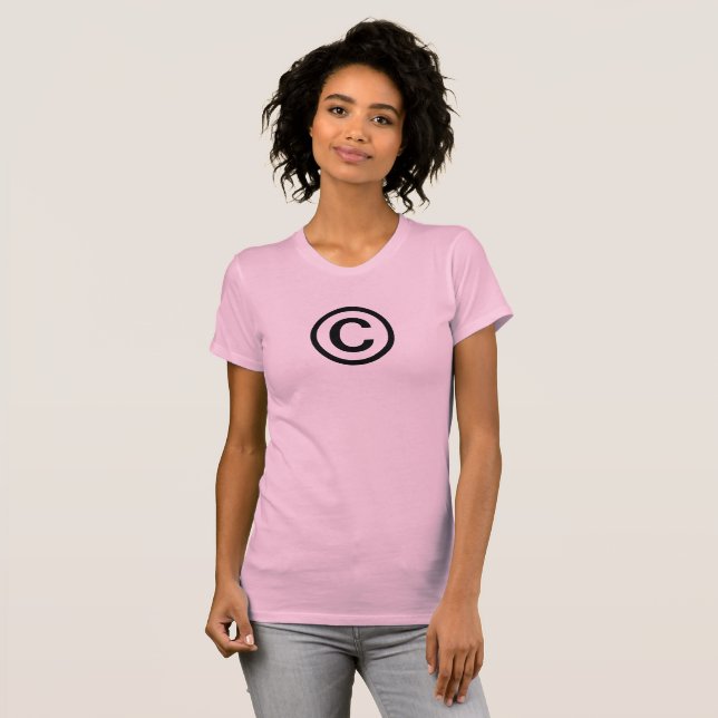 Der T - Shirt der Copyright-Symbol-Frauen (Vorne ganz)