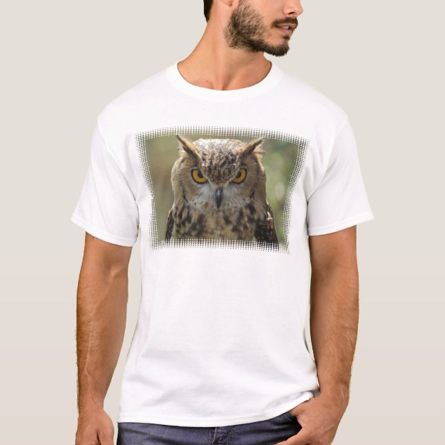 Der T - Shirt der Eulen-Foto-Männer (Vorderseite)