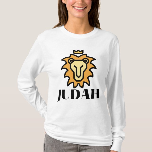 Der T - Shirt der Frau mit dem Löwen Juda Faith (Vorderseite)