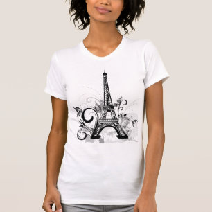Der T - Shirt der Frauen, der den Eiffel-Turm