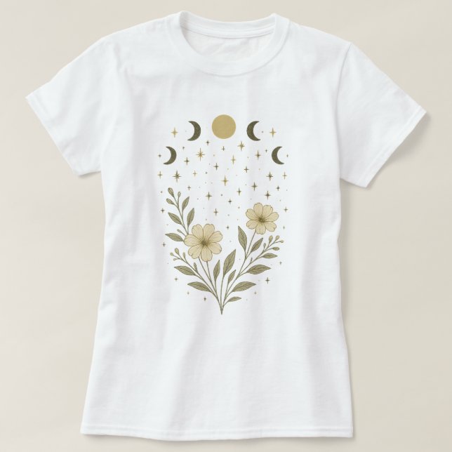 Der T - Shirt der Frauen im Garten (Design vorne)
