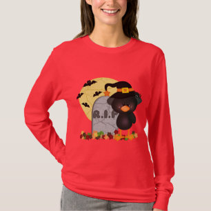 Der T - Shirt der Halloween-Hexe-Grabstein