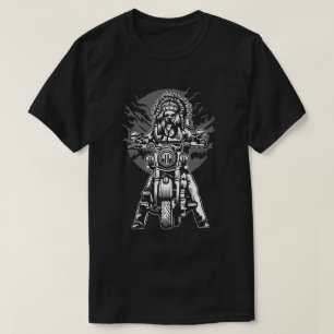 Der T - Shirt der indischer Leiter-Motorrad-Männe
