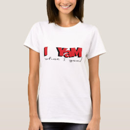 Der T - Shirt der Mädchen "I Yam What I Yam"