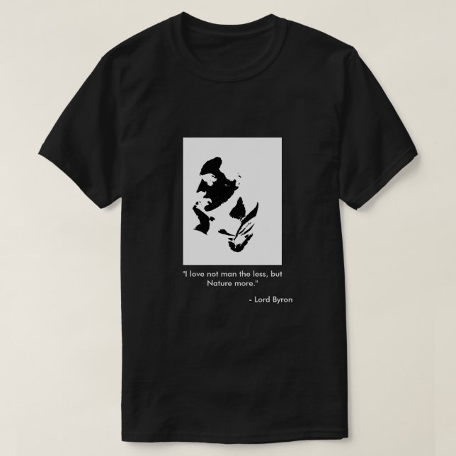 Der T - Shirt der Männer - Lord Byron, Poesie (Design vorne)