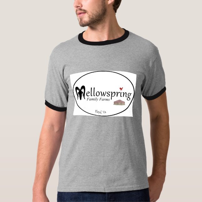 der T - Shirt der Männer mit Rand (Vorderseite)