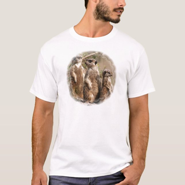 Der T - Shirt der Meerkat Familien-Männer (Vorderseite)