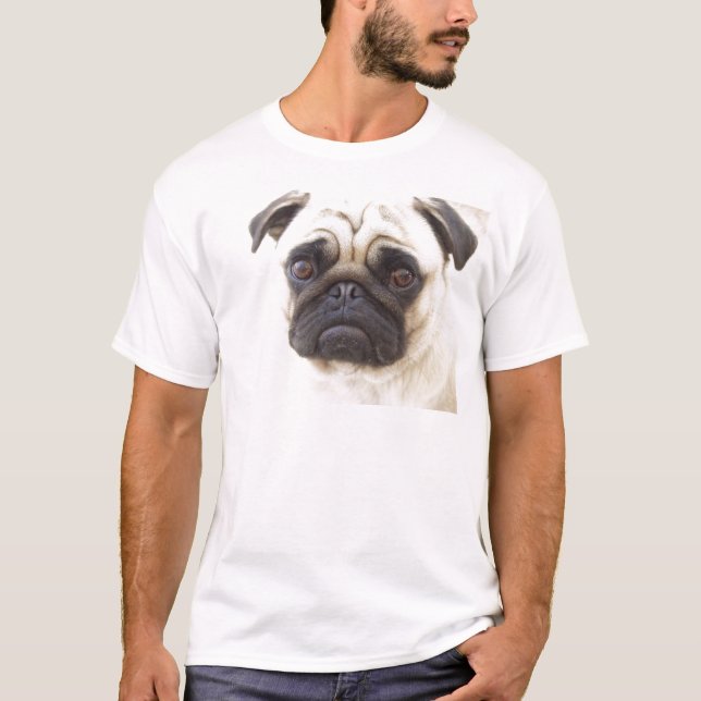 Der T - Shirt der Mops-Hundemänner (Vorderseite)
