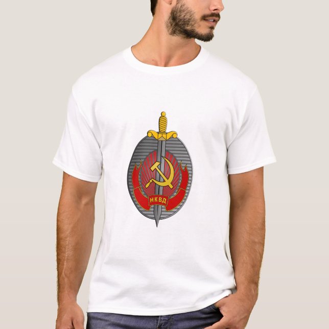 Der T - Shirt der NKVD Emblem-Männer (Vorderseite)