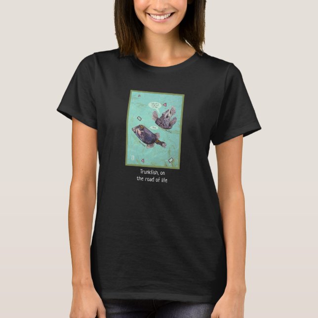 Der T - Shirt der reisenden Stammesfische (Vorderseite)