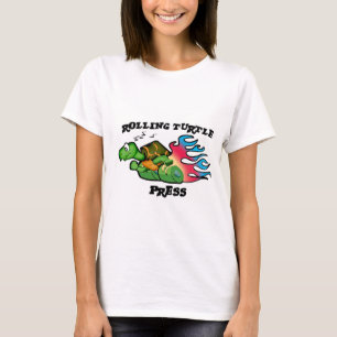 Der T - Shirt der Rollen-Schildkröte-Presse-Fraue