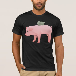 Der T - Shirt der rosa Piggy Bank-Männer