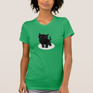 Der T - Shirt der schwarze Katzen-Frauen