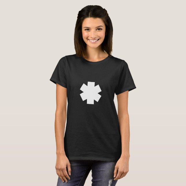 Der T - Shirt der schwarzen Sternchen-Frauen (Vorne ganz)