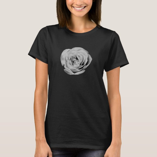 Der T - Shirt der Schwarzweiss-Rosen-Frauen (Vorderseite)