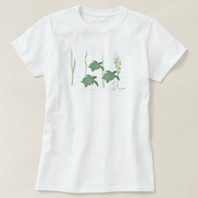 Der T - Shirt der Seeschildkröte-Frauen (Design vorne)