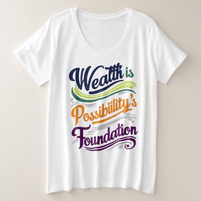 Der T - Shirt der Stiftung Wohlstand ist möglich (Design vorne)