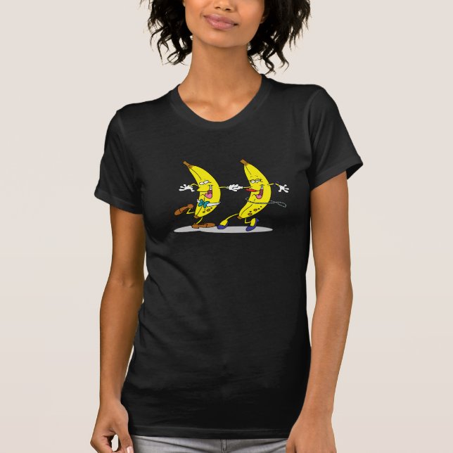 Der T - Shirt der Tanzen-Bananen-Frauen (Vorderseite)