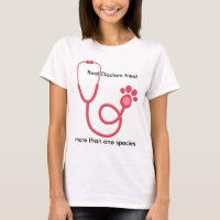 Der T - Shirt der Tierarzt-Stethoskop-Frauen
