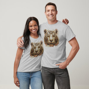 Der T - Shirt der Tiger-Druck-Licht-Männer