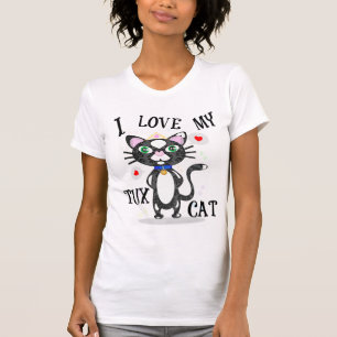 Der T - Shirt der Tuxedo-Katzen-Liebhaber-Frauen