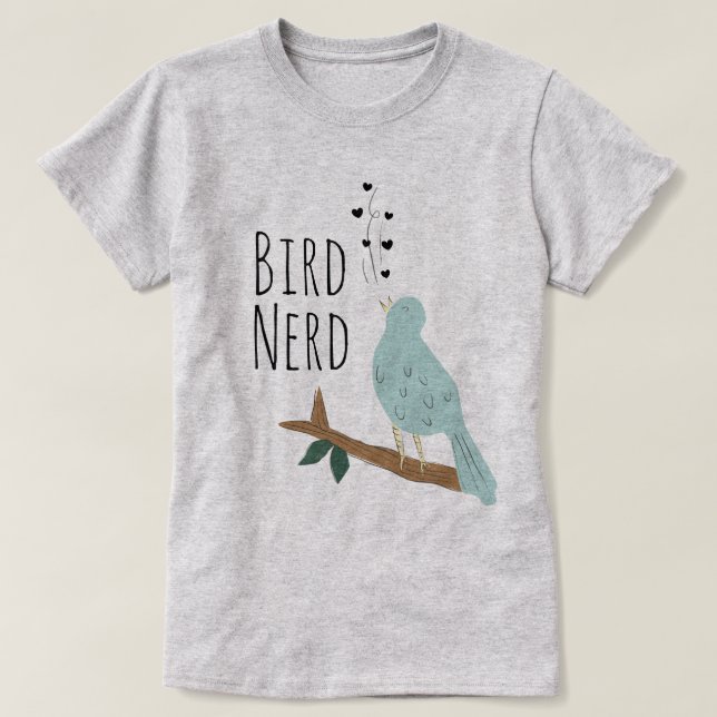 Der T - Shirt der Vogel-Nerd-Frauen (Design vorne)