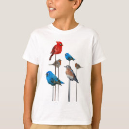 Der T - Shirt der Vogel-Party-Kinder