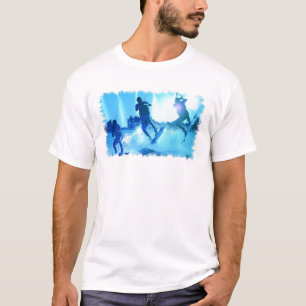 Der T - Shirt der Wakeboarding Trio-Männer
