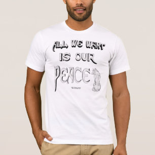 Der T - Shirt der Wolf-Friedensmänner
