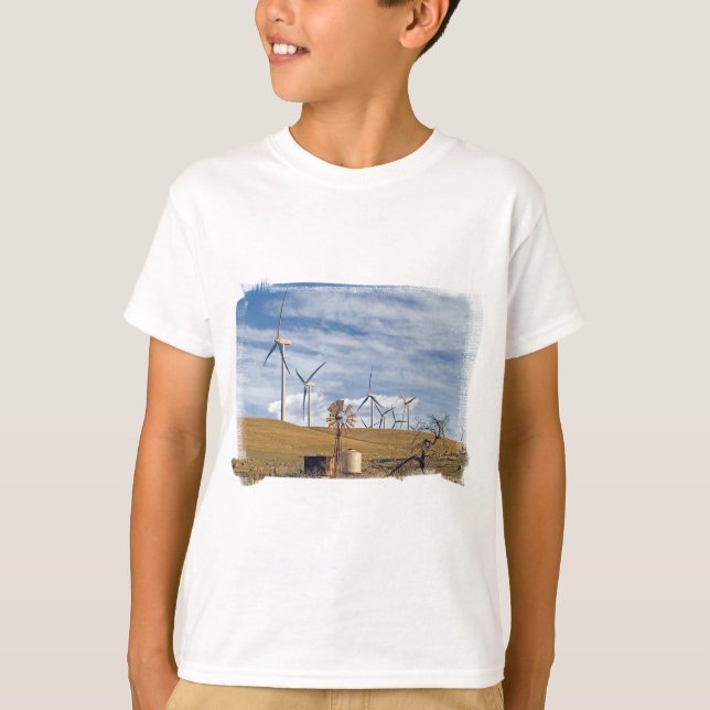 Der T - Shirt des blaues Wind-Kindes (Vorderseite)