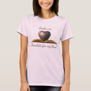 Der T - Shirt des Buch-und Schokoladen-Liebhabers