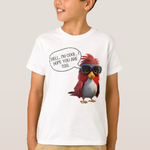 Der T - Shirt des Coolen Roten Vogels