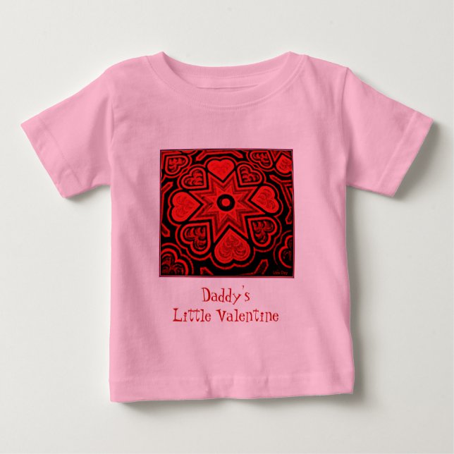 Der T - Shirt des "Daddy's Little Valentine"-Säugl (Vorderseite)