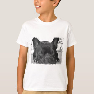 Der T - Shirt des französische Bulldoggen-Mädche
