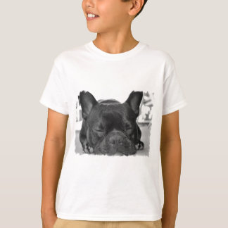 Der T - Shirt des französische Bulldoggen-Mädchens