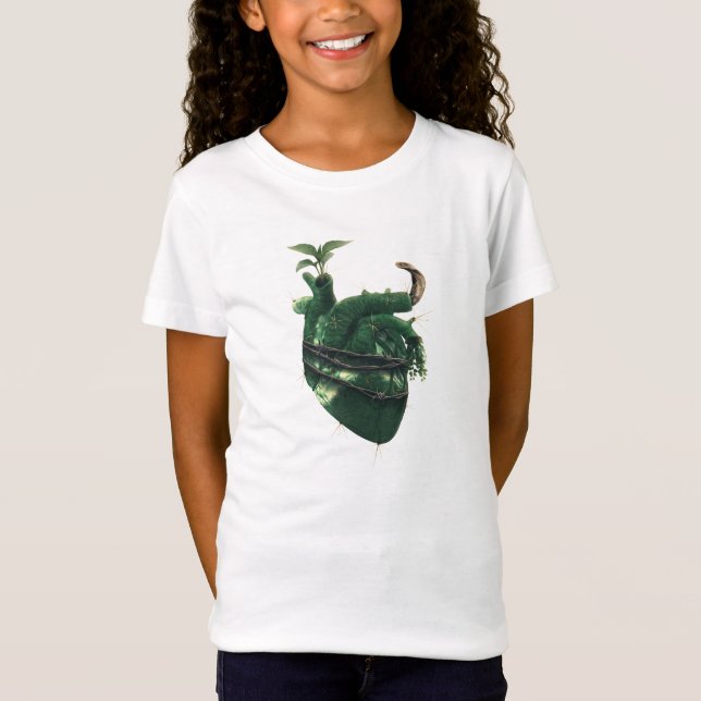 Der T - Shirt des grünen Herzens (Vorderseite)