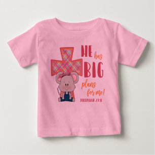 Der T - Shirt des Kindes, hat er große Pläne für