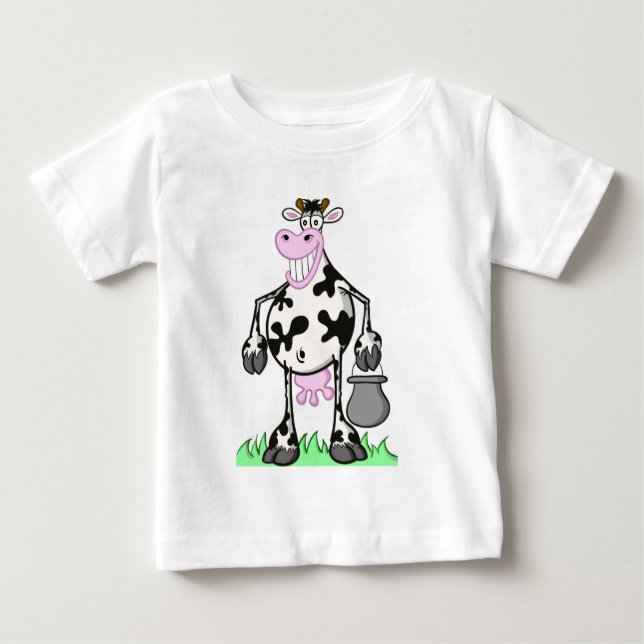 der T - Shirt des lustigen Kuh"Karton" Babys (Vorderseite)